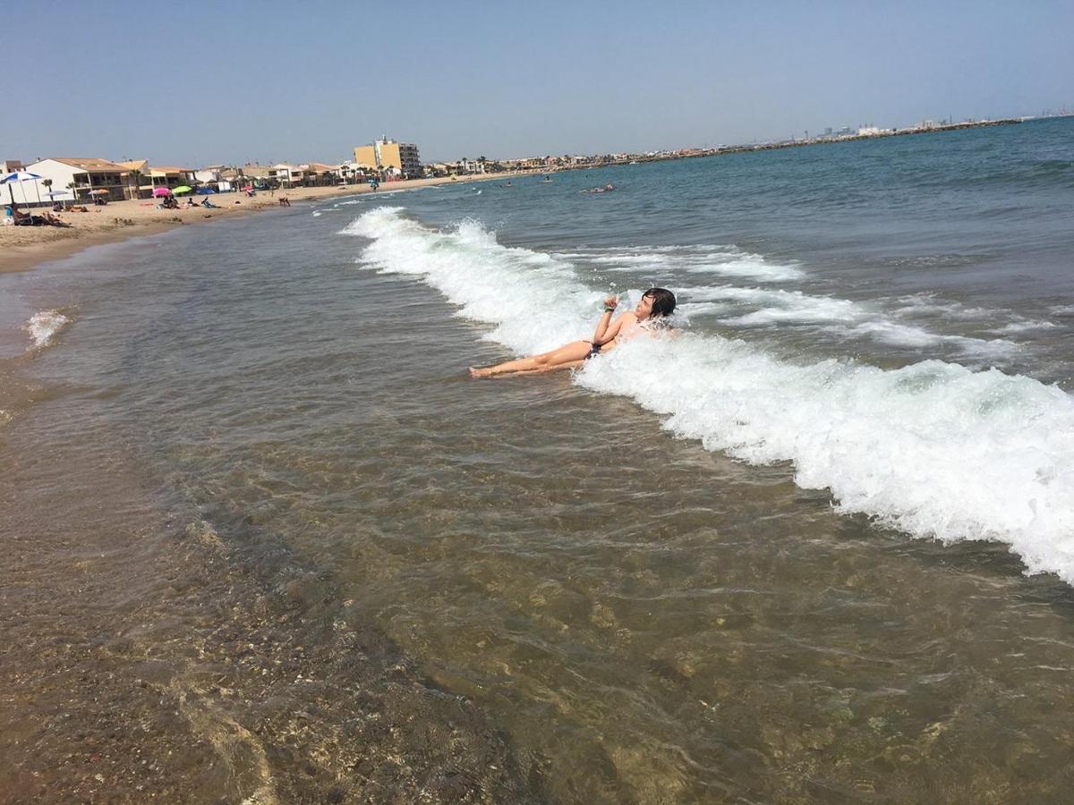 Apto Con Piscina En La Playa Cerca De Vlc Con Ac プソル エクステリア 写真